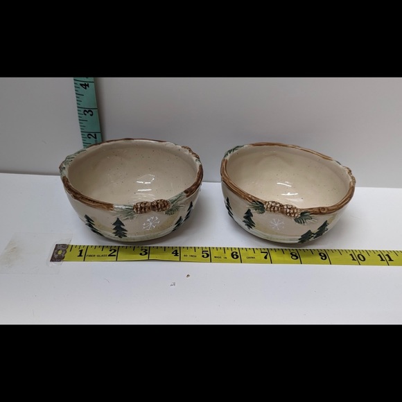 St. Nicholas Square small salad/dessert bowls (2) ceramic - Picture 2 of 4